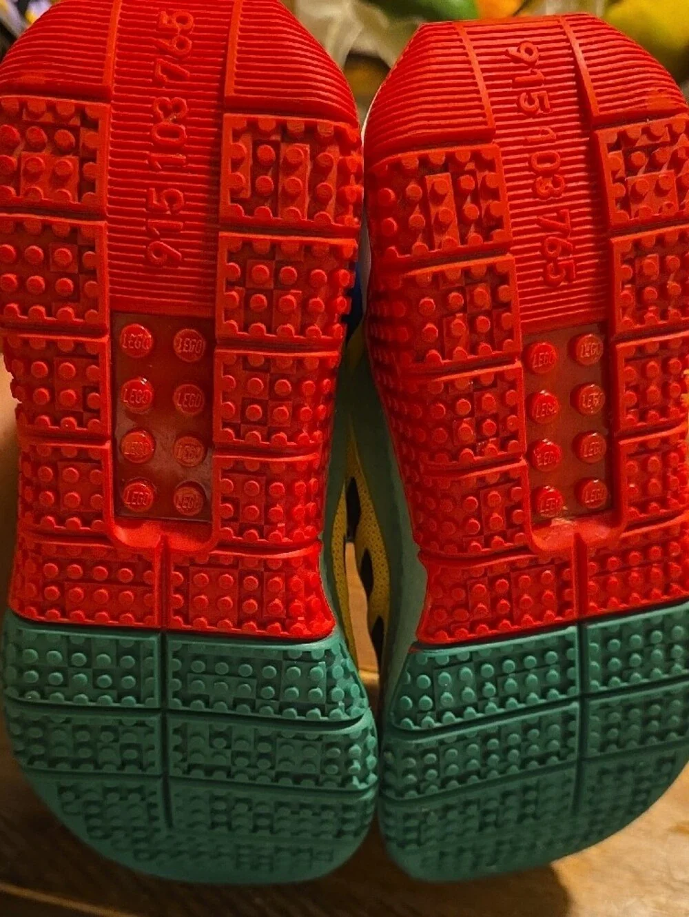 Adidas LEGO !! Kids Yellow, Blue & Red LEGO-Inspired Sneakers.